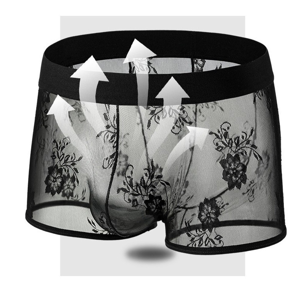 Men's Floral Lace Boxer Shorts - đánh giá và giá Pouch Boxer Pouch