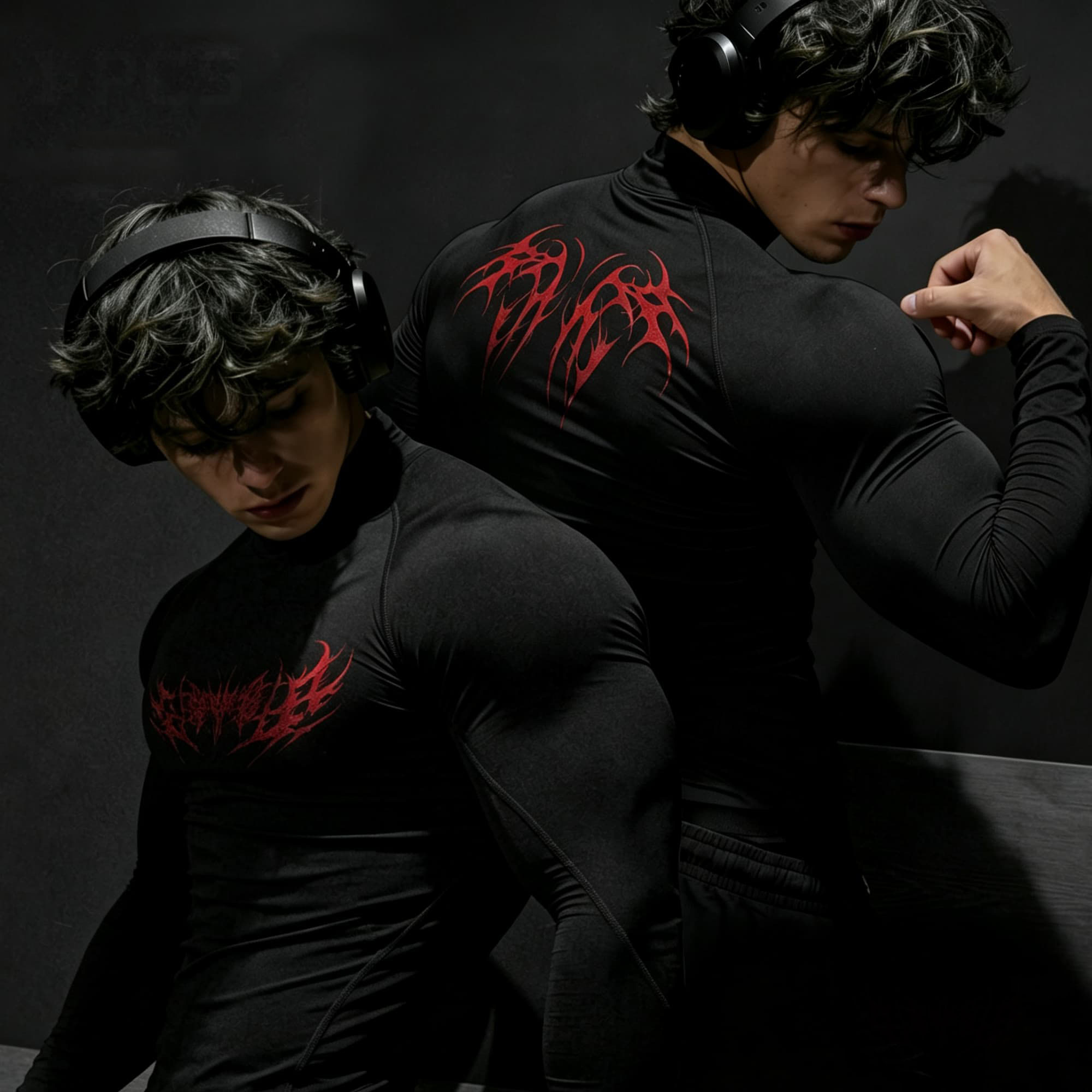 Punk Dark Abstract Thorn Lette - đánh giá và giá Base Layer Top