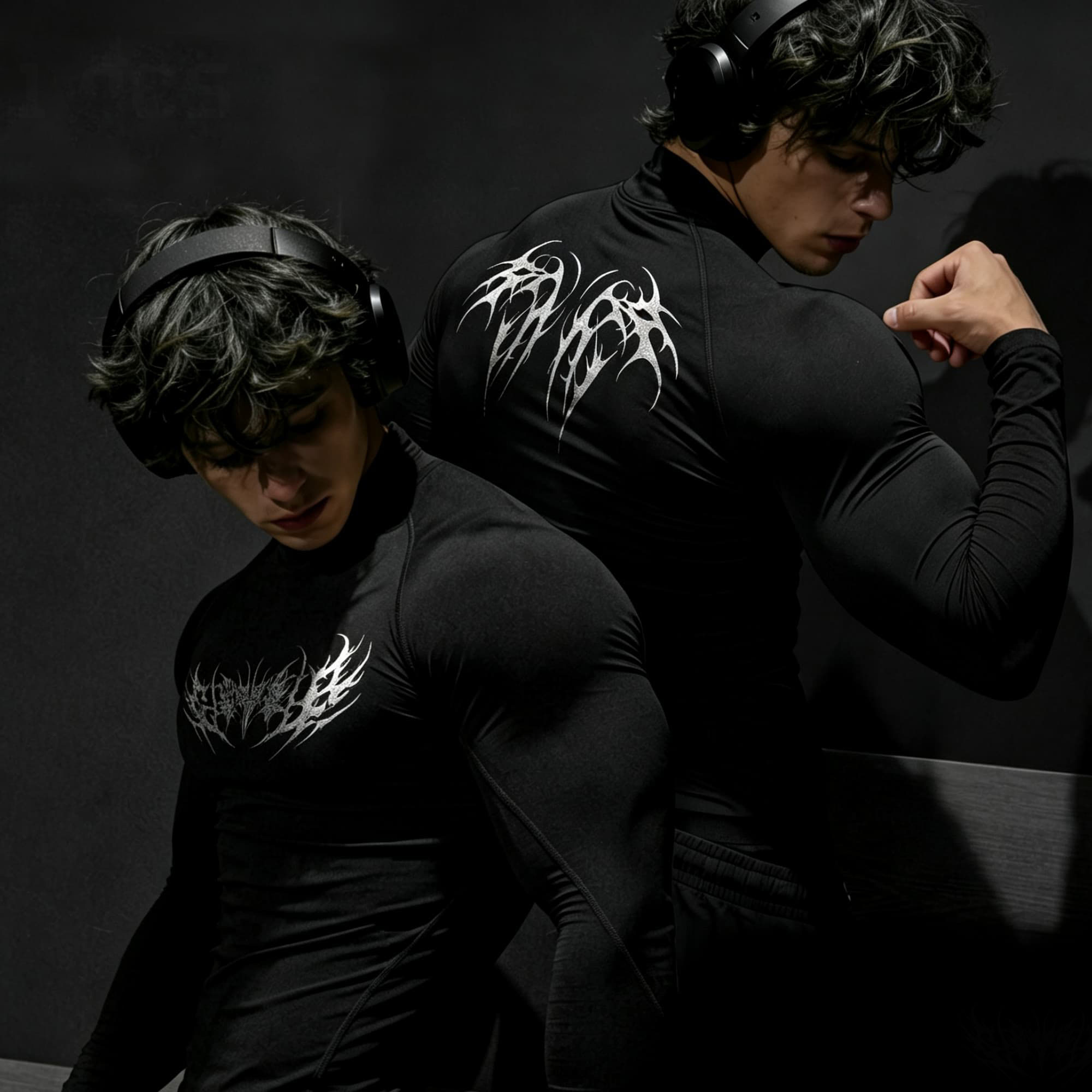 Punk Dark Abstract Thorn Lette - đánh giá và giá Base Layer Top