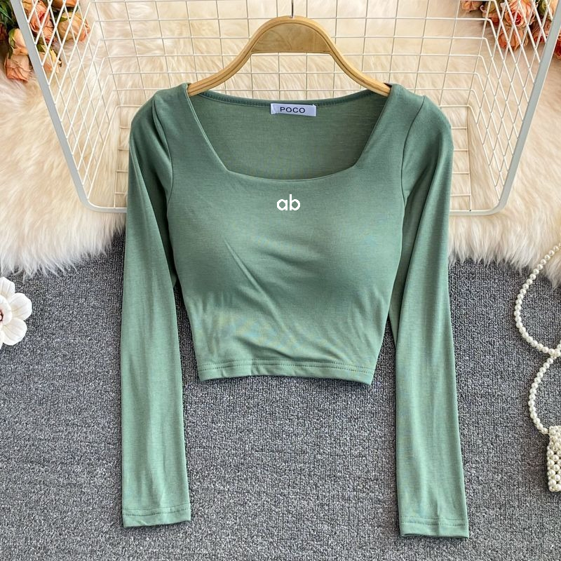 Women Korean Fashion Square Ne - đánh giá và giá Base Layer Top