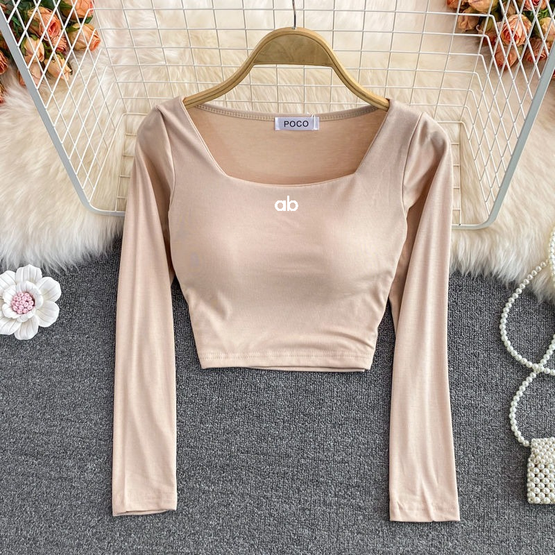 Women Korean Fashion Square Ne - đánh giá và giá Base Layer Top