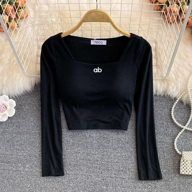 Women Korean Fashion Square Ne - đánh giá và giá Base Layer Top
